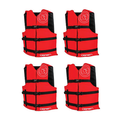 Pack de 4 Chalecos Salvavidas O'Brien Red