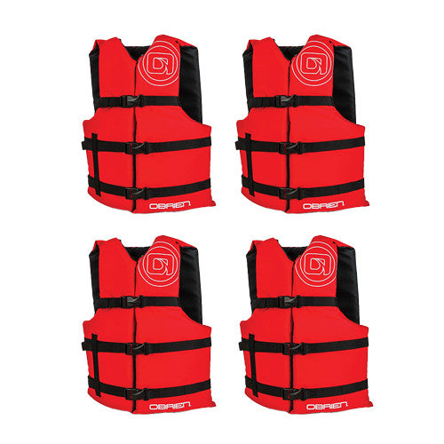 Pack de 4 Chalecos Salvavidas O'Brien Red