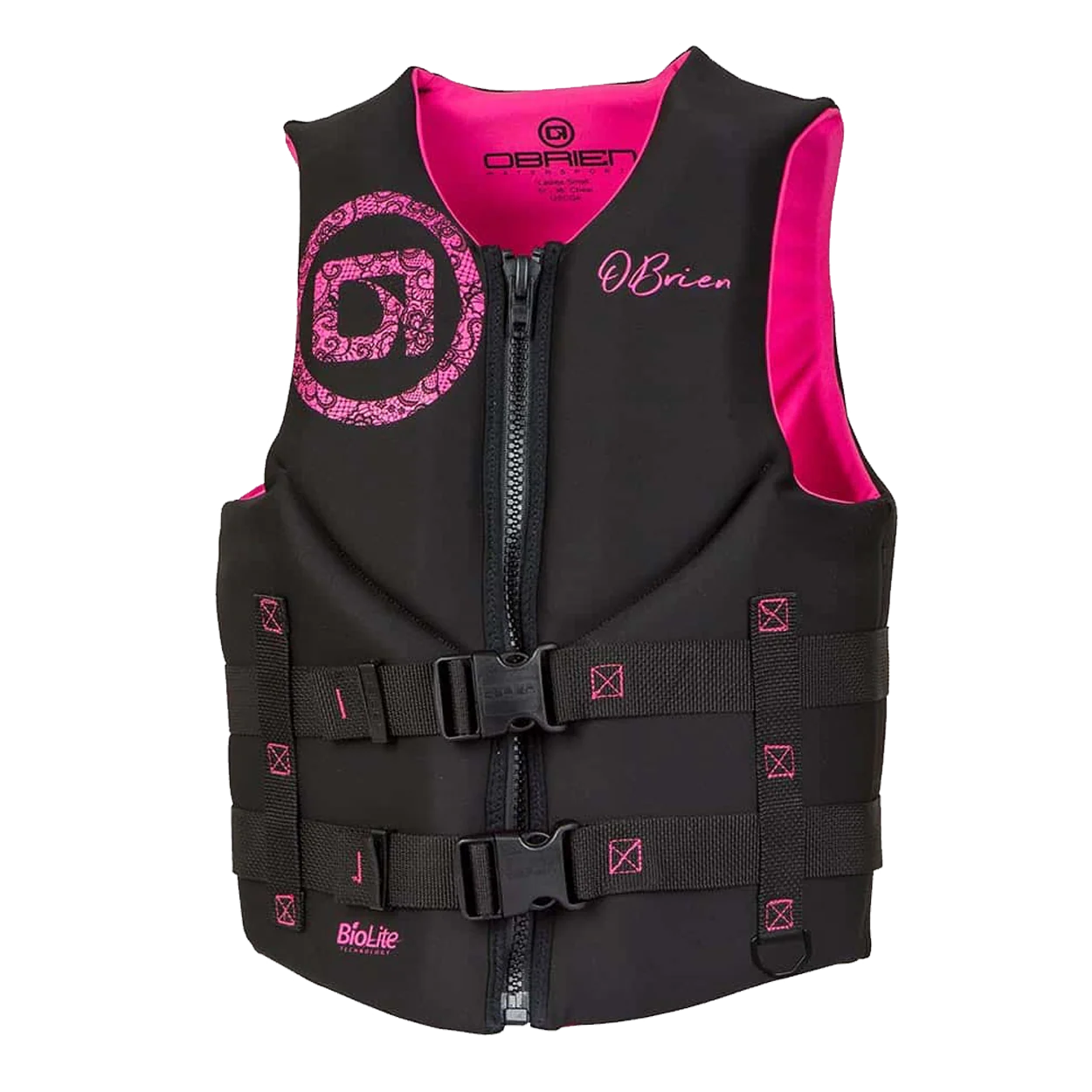 Chaleco Salvavidas O'Brien Traditional Black Pink